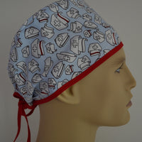 Small Nurses Hats on Blue