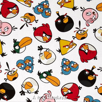 Angry Birds Tossed on White