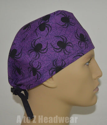 Black Spiders on Purple