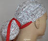 Small Nurses Hats Tossed Red Stripe