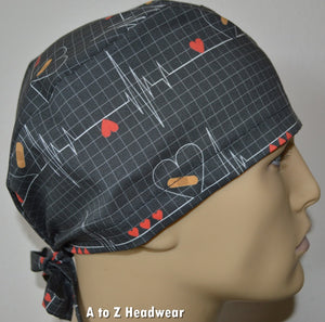 EKG Heartbeat Bandaid Black