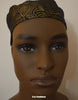 Black and Gold Kufi Cap