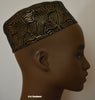 Black and Gold Kufi Cap