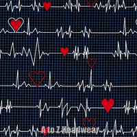 EKG Heartbeat Black