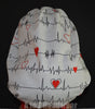 EKG Heartbeat White and Black