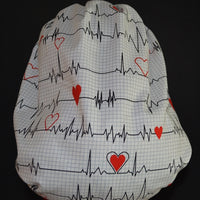 EKG Heartbeat White and Black