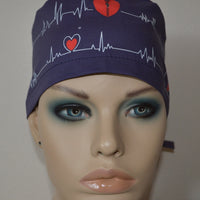 EKG Faded Blue Heartbeat