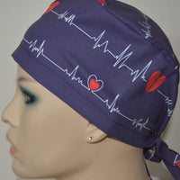 EKG Faded Blue Heartbeat