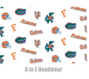 Florida Gators White Orange Font