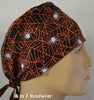 Orange Spider Webs on Black