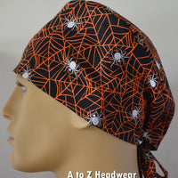 Orange Spider Webs on Black