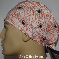 Orange Spider Webs on White