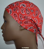 Red Bandana Skull Cap