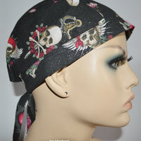 Skulls and Roses Skull Cap