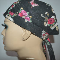 Skulls and Roses Skull Cap