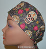 Sugar Skull Floral Gray