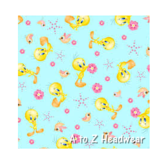 Tweety Bird Floral Aqua