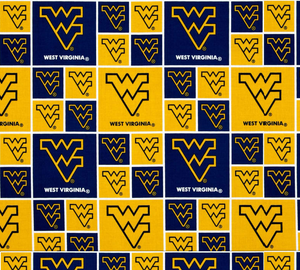 West Virginia Mountaineers (Block) WV